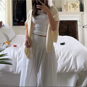 Banana Republic Smocked-Waist Poplin Maxi Skirt